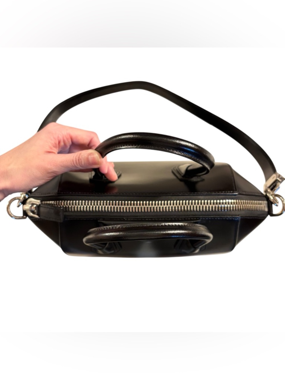 Givenchy Antigona Small Black Calfskin Satchel Shoulder Bag - Picture 7 of 16